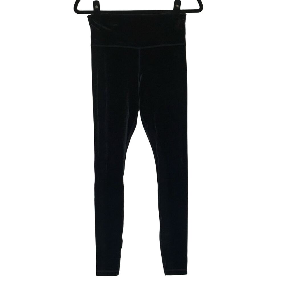 Athleta Elation Velvet Leggings Black Small Yoga